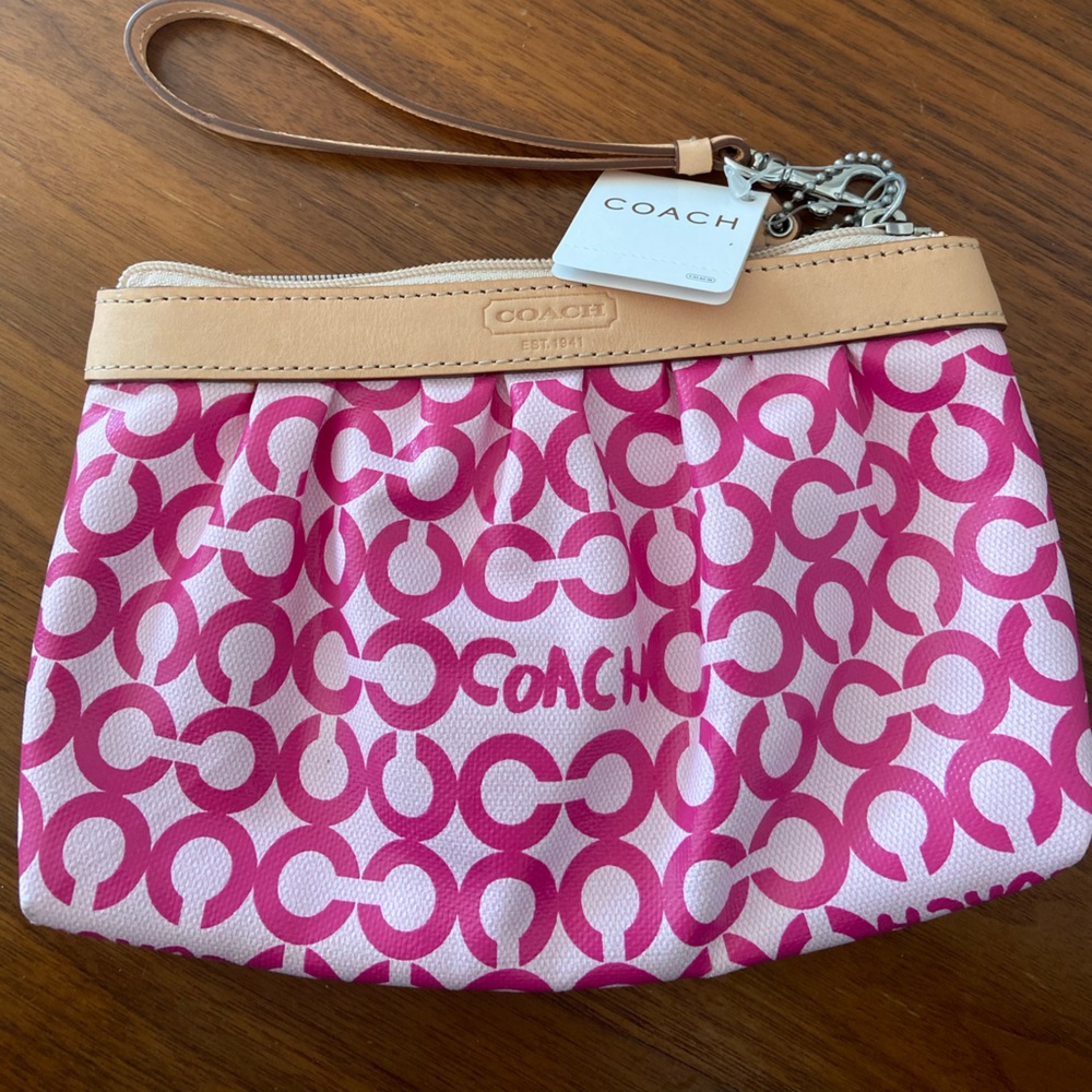 NWT Coach Pink Wristlet